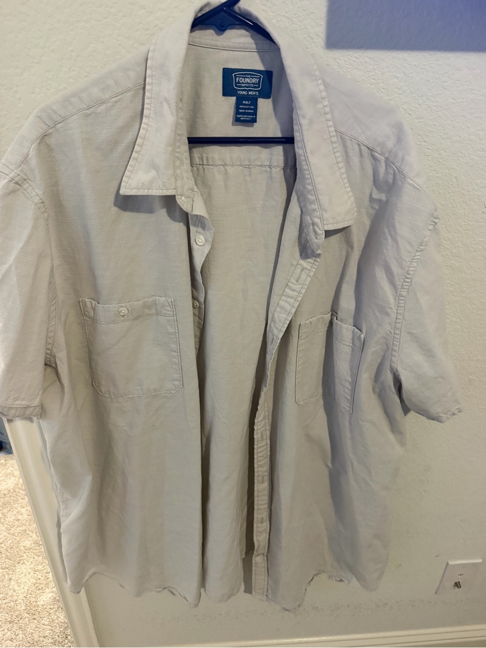 Big and Tall The Foundry Supply Co. Men’s Short Sleeve Button-Up Shirt